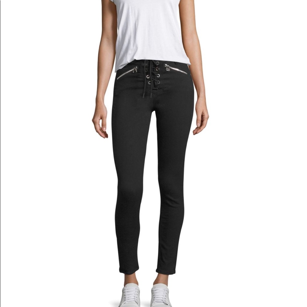 rag&bone lace up gia skinny jeans